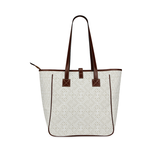 White 3D Geometric Pattern Classic Tote Bag (Model 1644)