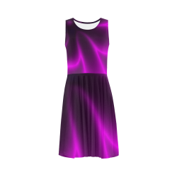 Purple Blossom Sleeveless Ice Skater Dress (D19)
