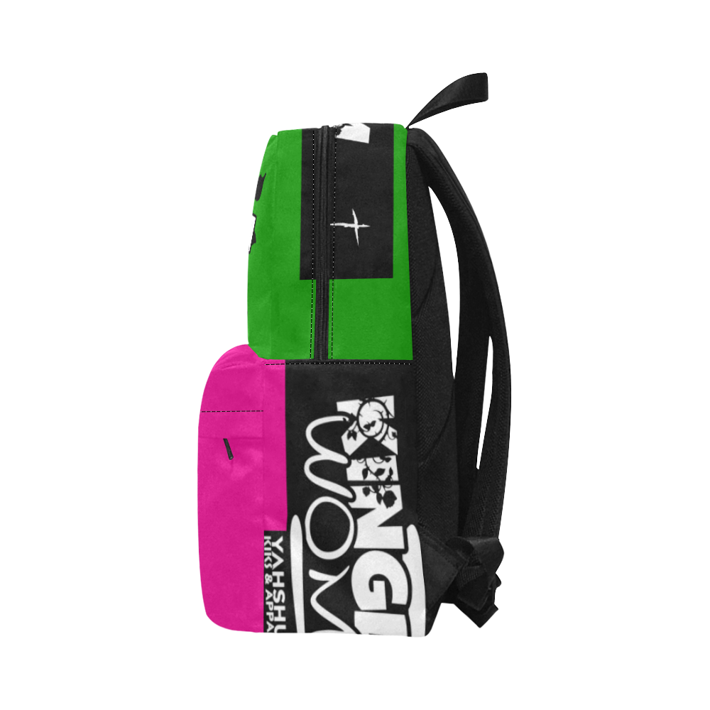 Neon Pink/Neon Green Unisex Classic Backpack (Model 1673)