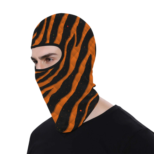 Ripped SpaceTime Stripes - Orange All Over Print Balaclava