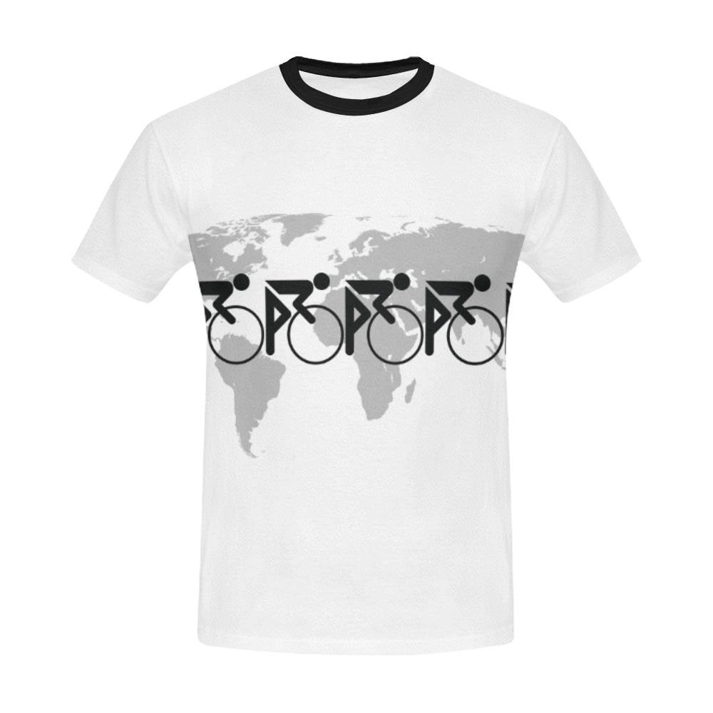 The Bicycle Race 3 Black All Over Print T-Shirt for Men/Large Size (USA Size) Model T40)