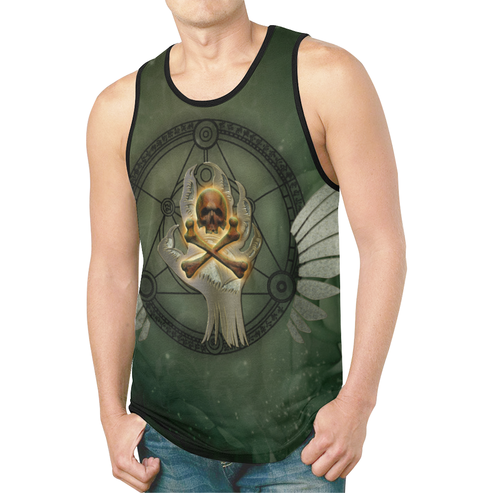 Skull in a hand New All Over Print Tank Top for Men (Model T46)