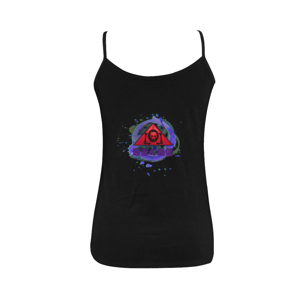 The Lowest of Low Japanese Octopus Triangle Skull Logo Women's Spaghetti Top (USA Size) (Model T34)