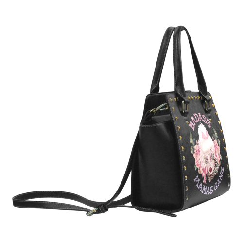 Badass Mamas Gang Nicole Studded Bag Rivet Shoulder Handbag (Model 1645)