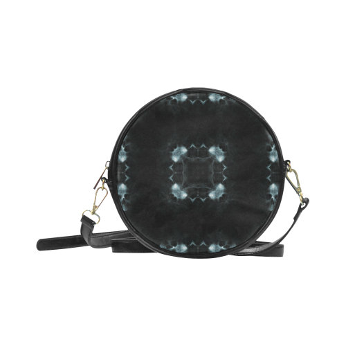 Gothic Necornomicon Leather Darkstar Round Sling Bag (Model 1647)