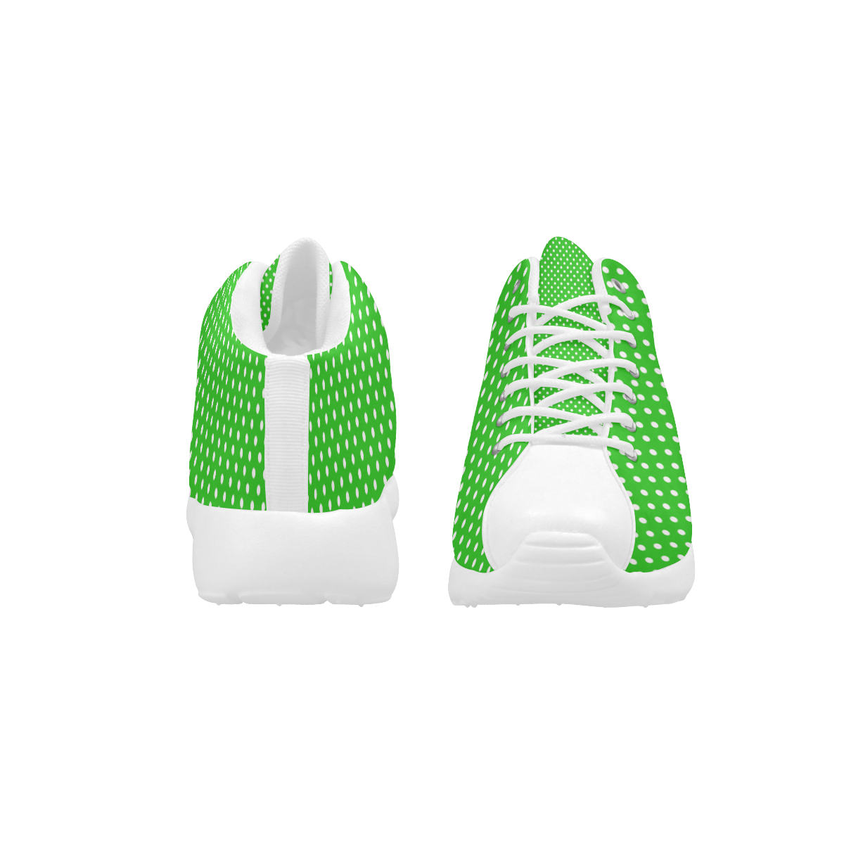 Green polka dots Women's Basketball Training Shoes (Model 47502)