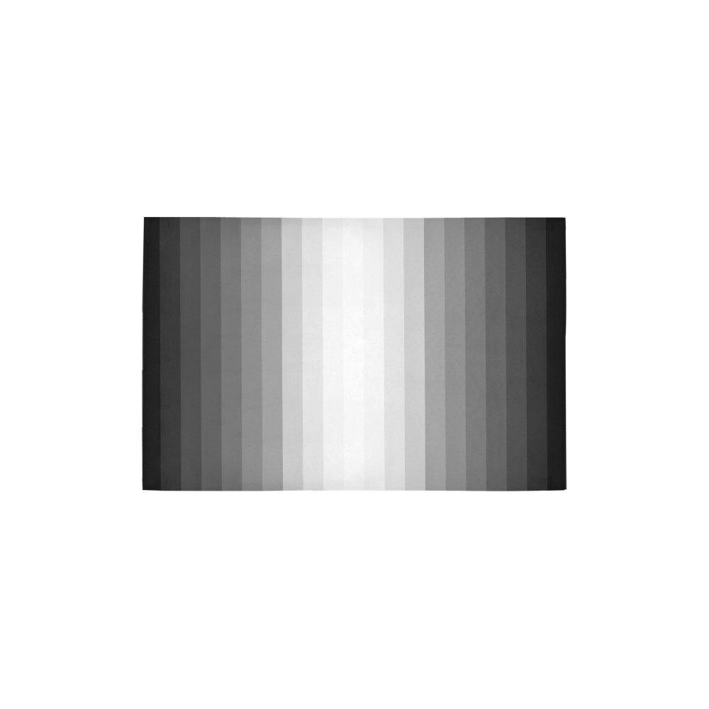 Black, grey, white multicolored stripes Area Rug 2'7"x 1'8‘’