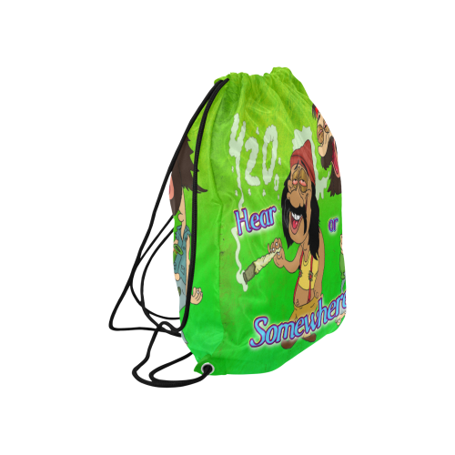 Weed - Hear or Somewhere Large Drawstring Bag Model 1604 (Twin Sides)  16.5"(W) * 19.3"(H)