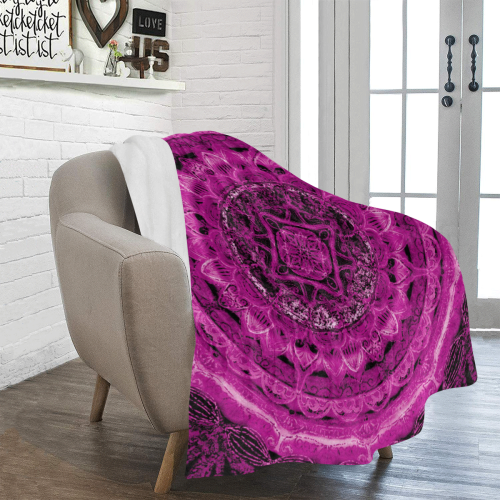 delicate silk mandala 18 Ultra-Soft Micro Fleece Blanket 50"x60"
