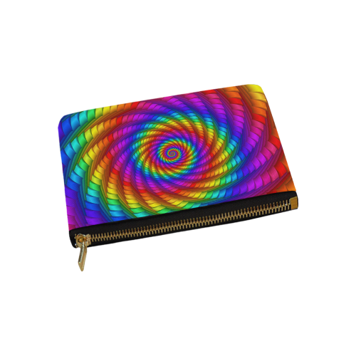 Psychedelic Rainbow Spiral  Pouch Carry-All Pouch 9.5''x6''