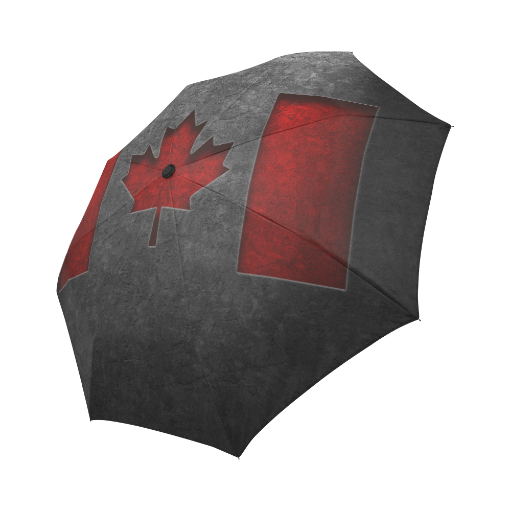 Canadian Flag Stone Texture Auto-Foldable Umbrella (Model U04)