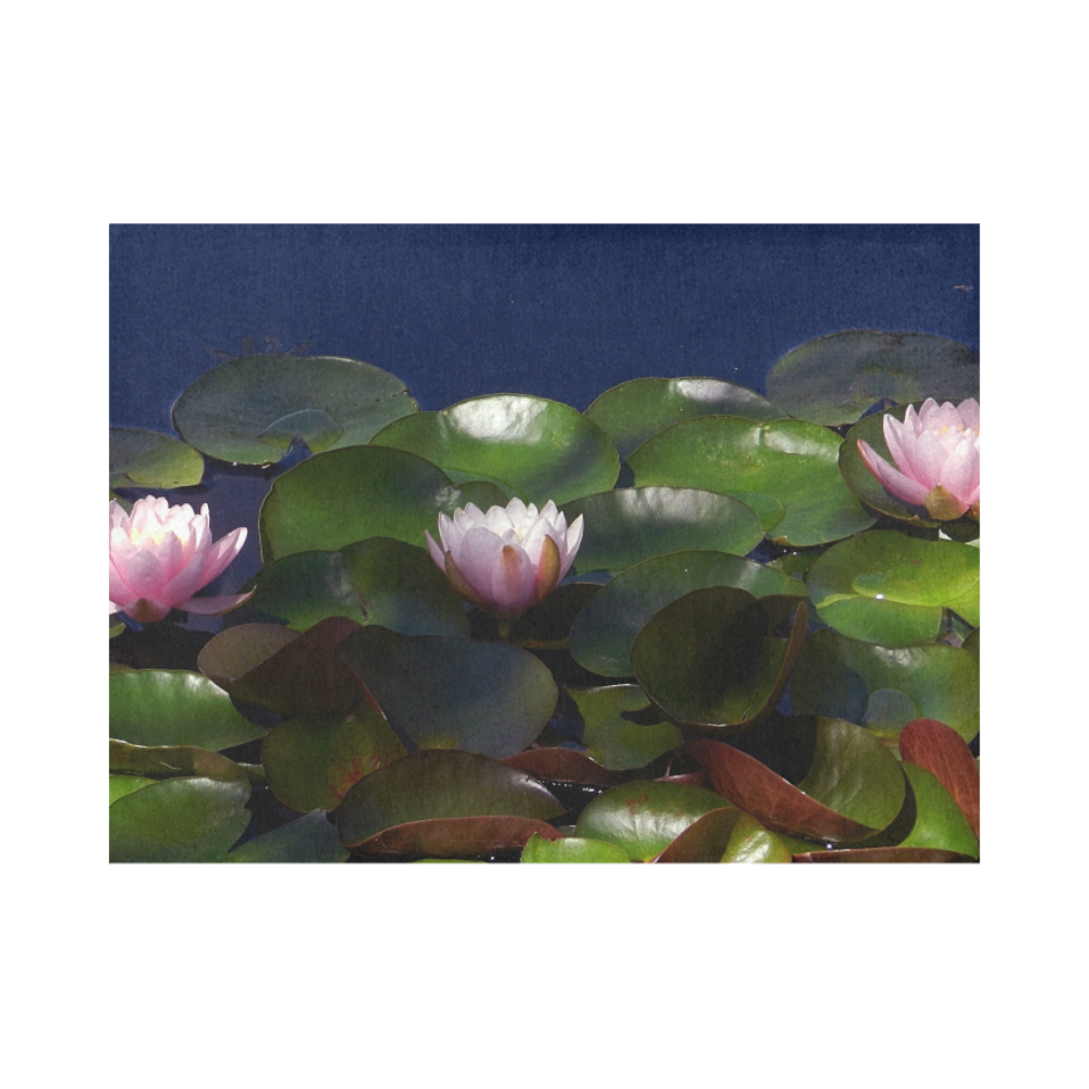 3 pink waterlilies in morning light Placemat 14’’ x 19’’ (Set of 4)