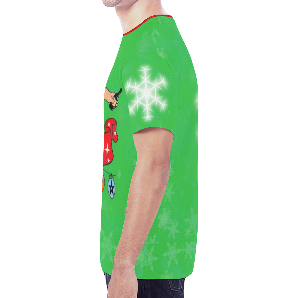 Drunk Christmas by Artdream New All Over Print T-shirt for Men (Model T45)