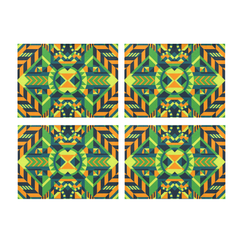 Modern Geometric Pattern Placemat 14’’ x 19’’ (Set of 4)