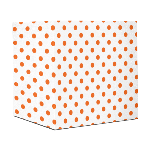 Tangerine Orange Polka Dots on White Gift Wrapping Paper 58"x 23" (3 Rolls)