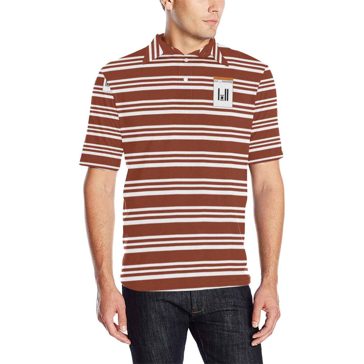 Sentence Clothing 1-11 Men's All Over Print Polo Shirt (Model T55)