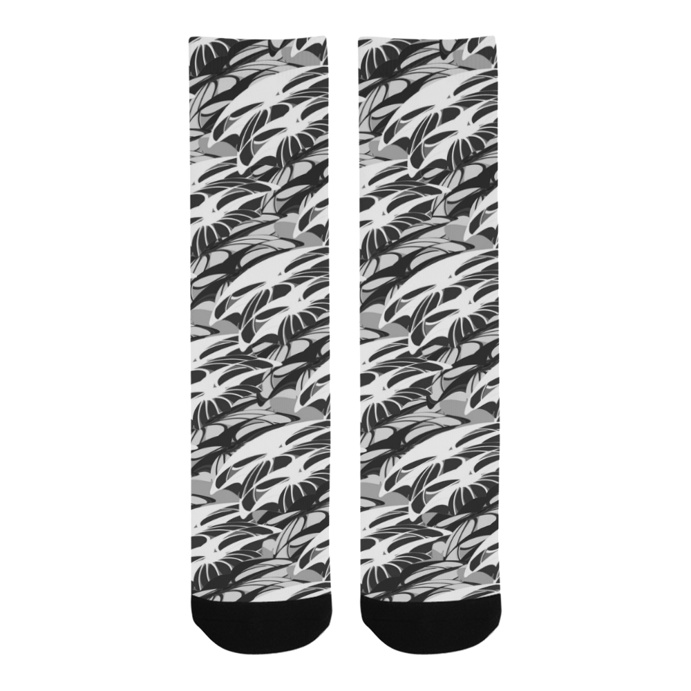 Alien Troops - Black & White Men's Custom Socks