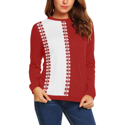 Classic Canada Sweatshirts Womens All Over Print Crewneck Sweatshirt for Women (Model H18)