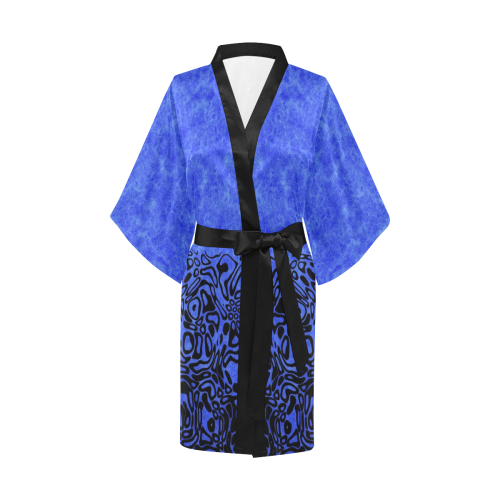 Modern PaperPrint blue by JamColors Kimono Robe