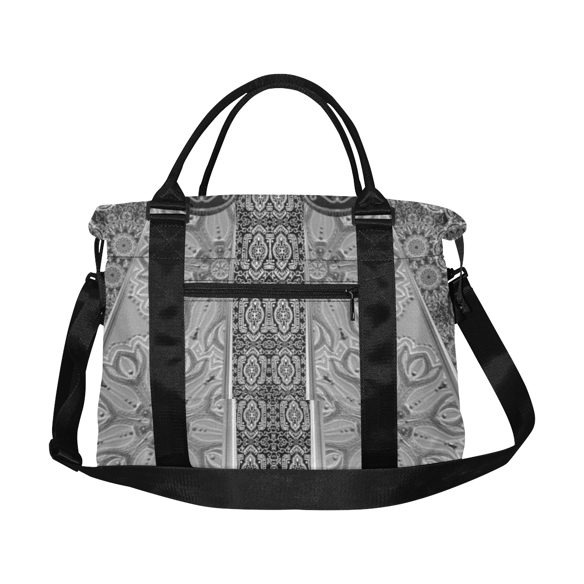 arabesques - black Large Capacity Duffle Bag (Model 1715)