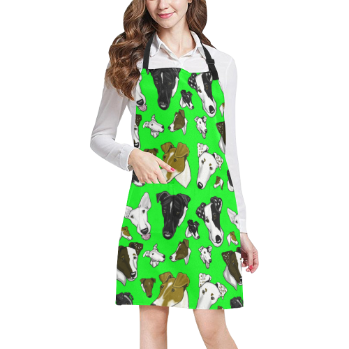 Smooth fox Terrier green All Over Print Apron