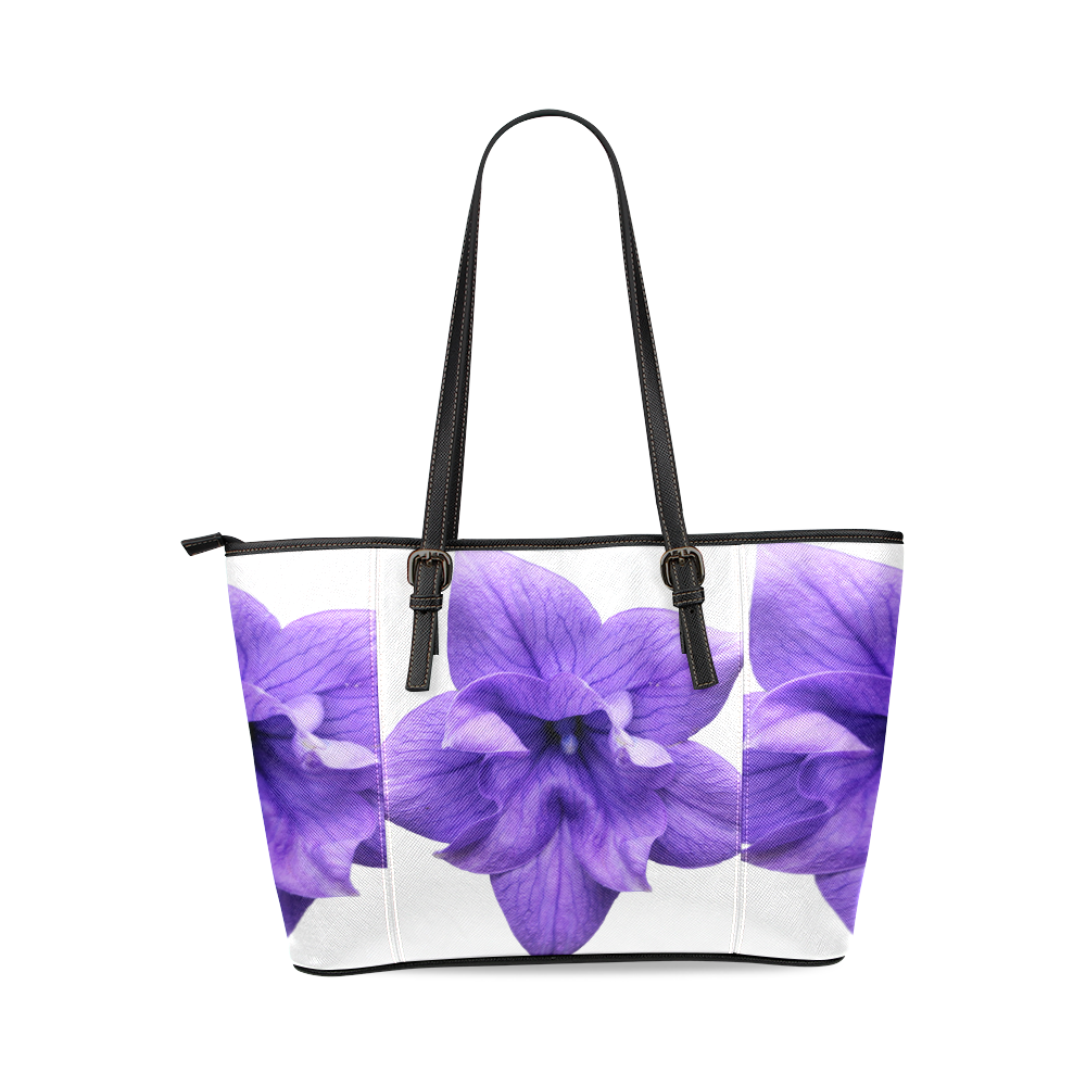 Balloon Flower Leather Tote Bag/Small (Model 1640)