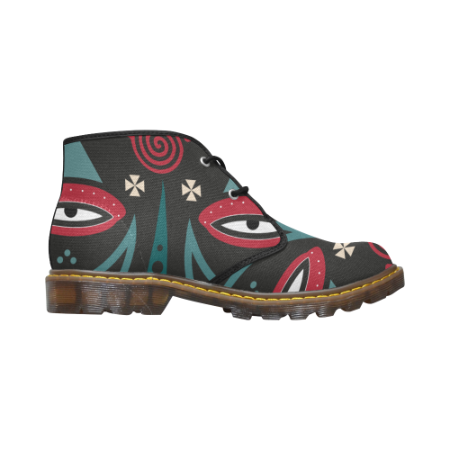 massai warrior Women's Canvas Chukka Boots/Large Size (Model 2402-1)