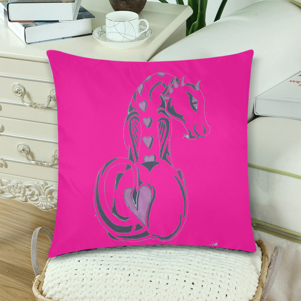 Love Dragon pillows Custom Zippered Pillow Cases 18"x 18" (Twin Sides) (Set of 2)