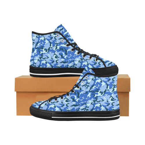 Woodland Blue Camouflage Vancouver H Men's Canvas Shoes (1013-1)