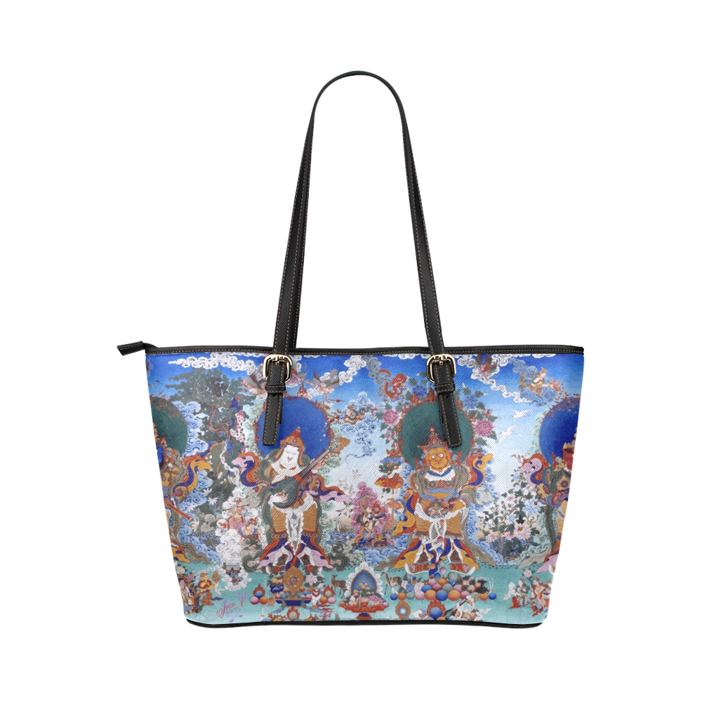 Four Heavenly Kings, by Ivan Venerucci Italian Style Leather Tote Bag/Large (Model 1651)