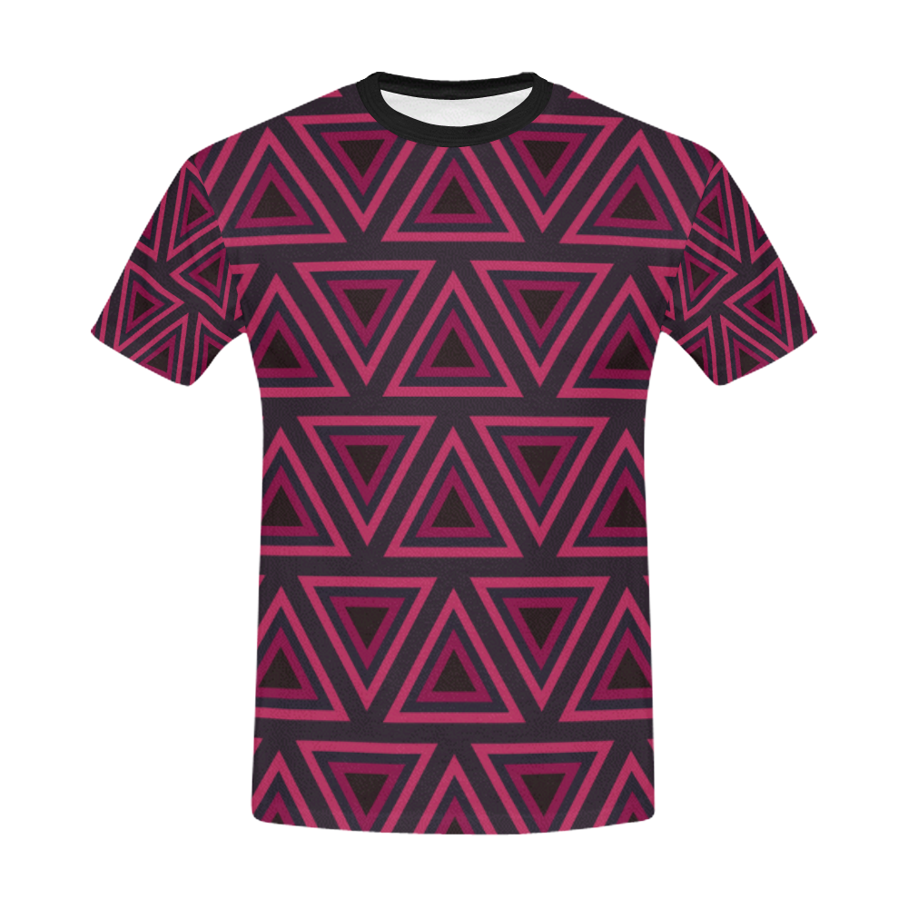 Tribal Ethnic Triangles All Over Print T-Shirt for Men/Large Size (USA Size) Model T40)