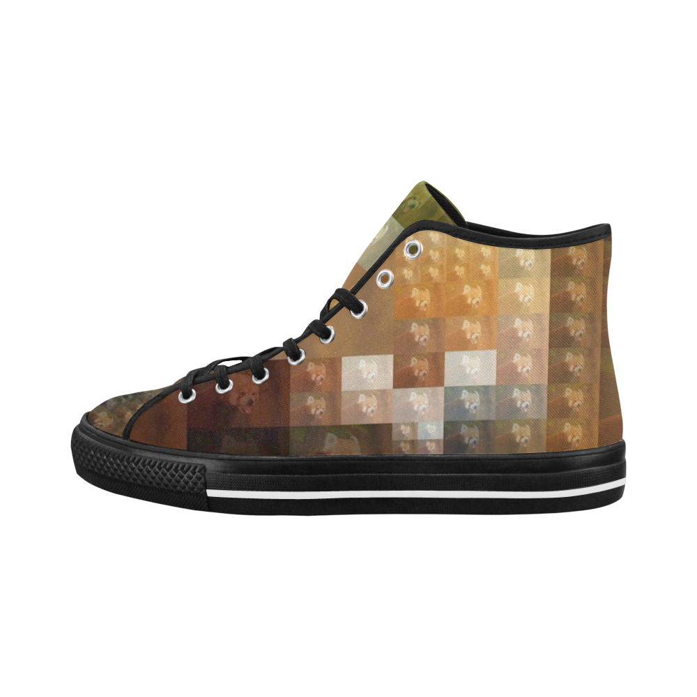 Red Panda -Pixel Fun by JamColors Vancouver H Women's Canvas Shoes (1013-1)