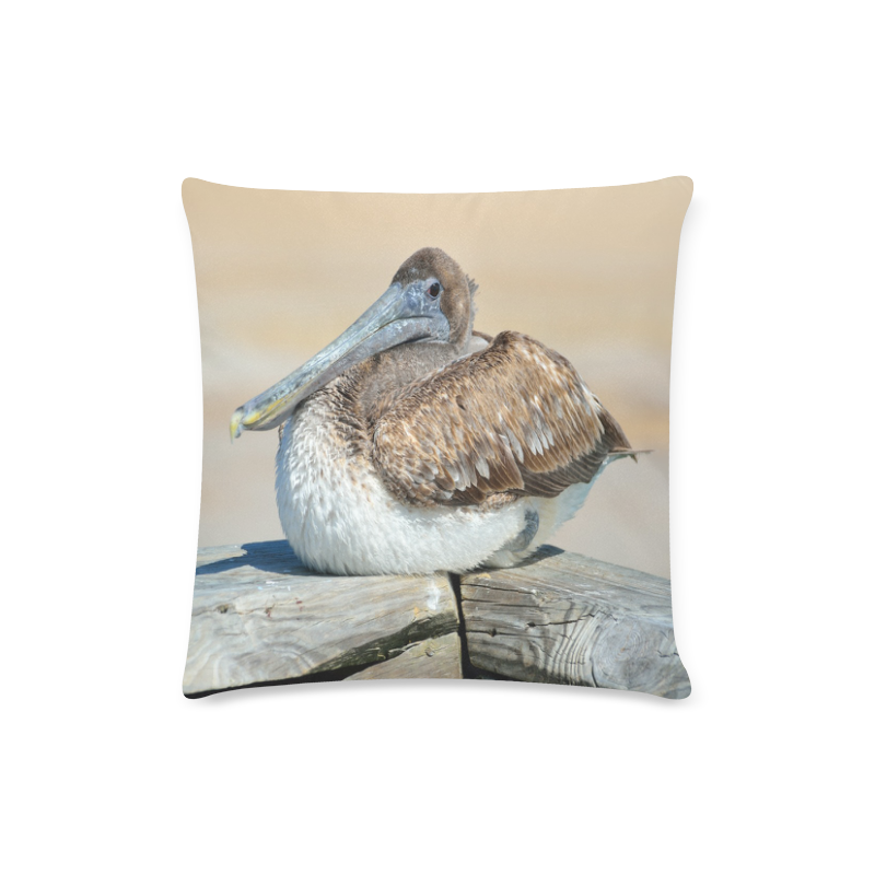 Pelican On The Dock Custom Zippered Pillow Case 16"x16"(Twin Sides)