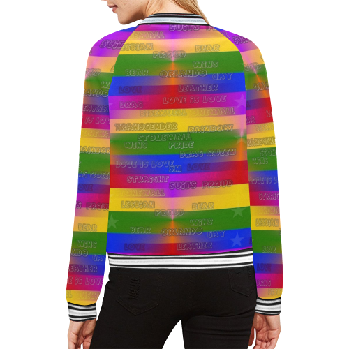 Pride 2020 by Nico Bielow All Over Print Bomber Jacket for Women (Model H21)