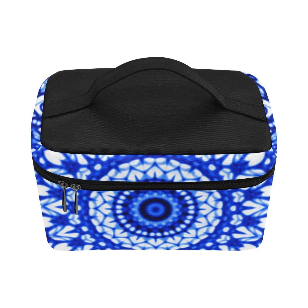Blue Mandala Mehndi Style G403 Cosmetic Bag/Large (Model 1658)