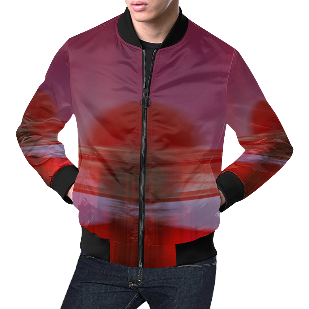 industrial All Over Print Bomber Jacket for Men (Model H19)