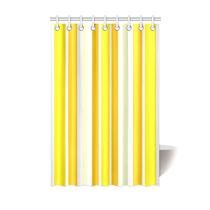 Sunshine Yellow Stripes Shower Curtain 48"x72"