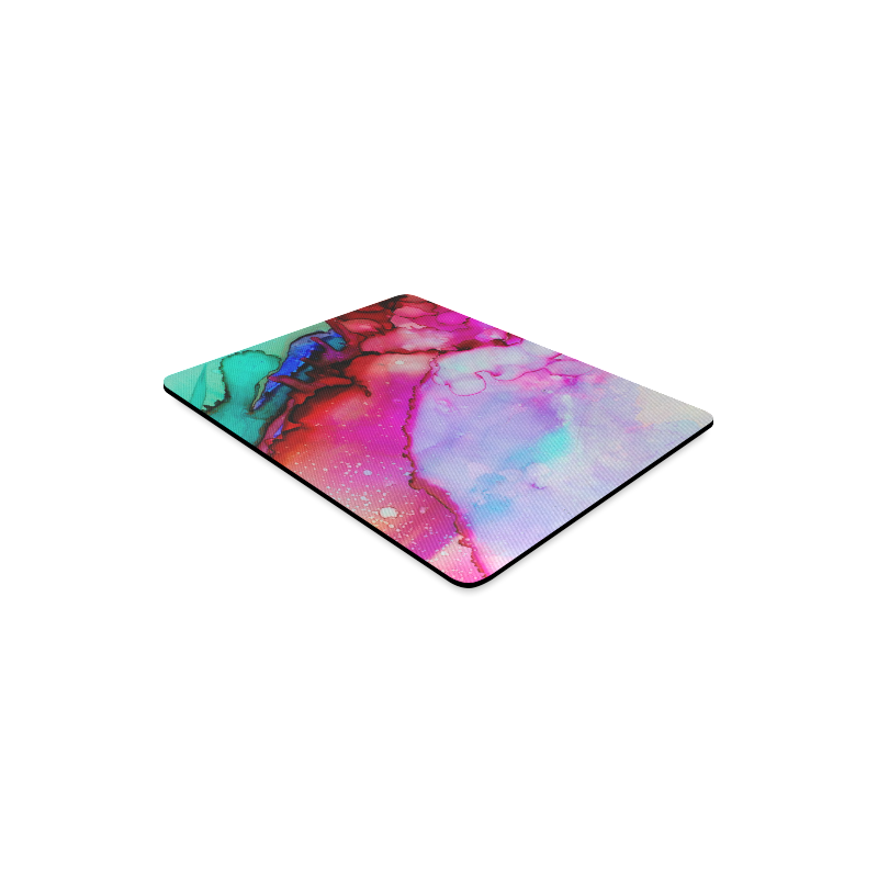 Red purple green ink Rectangle Mousepad