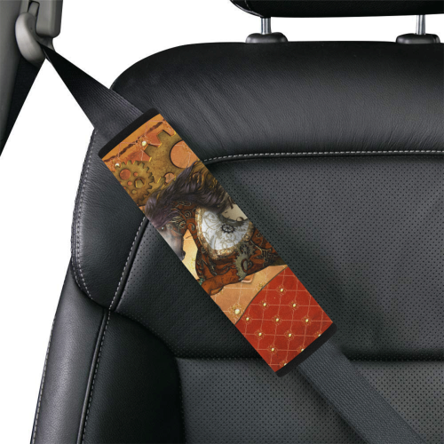 Steampunk, awesome steampunk horse Car Seat Belt Cover 7''x10''