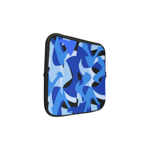 Camouflage Abstract Blue and Black Laptop Sleeve 11''
