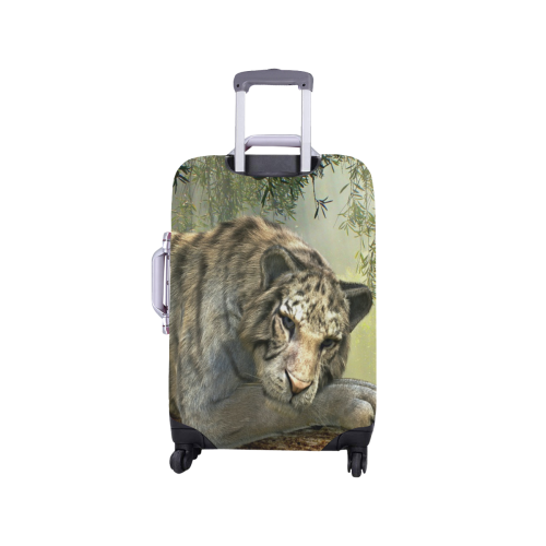 White Tiger Luggage Cover/Small 18"-21"