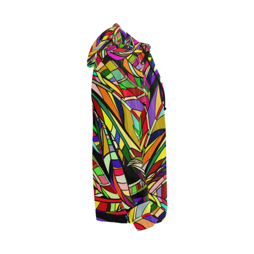 colorful abstract All Over Print Full Zip Hoodie for Men/Large Size (Model H14)