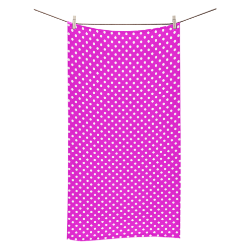 Pink polka dots Bath Towel 30"x56"