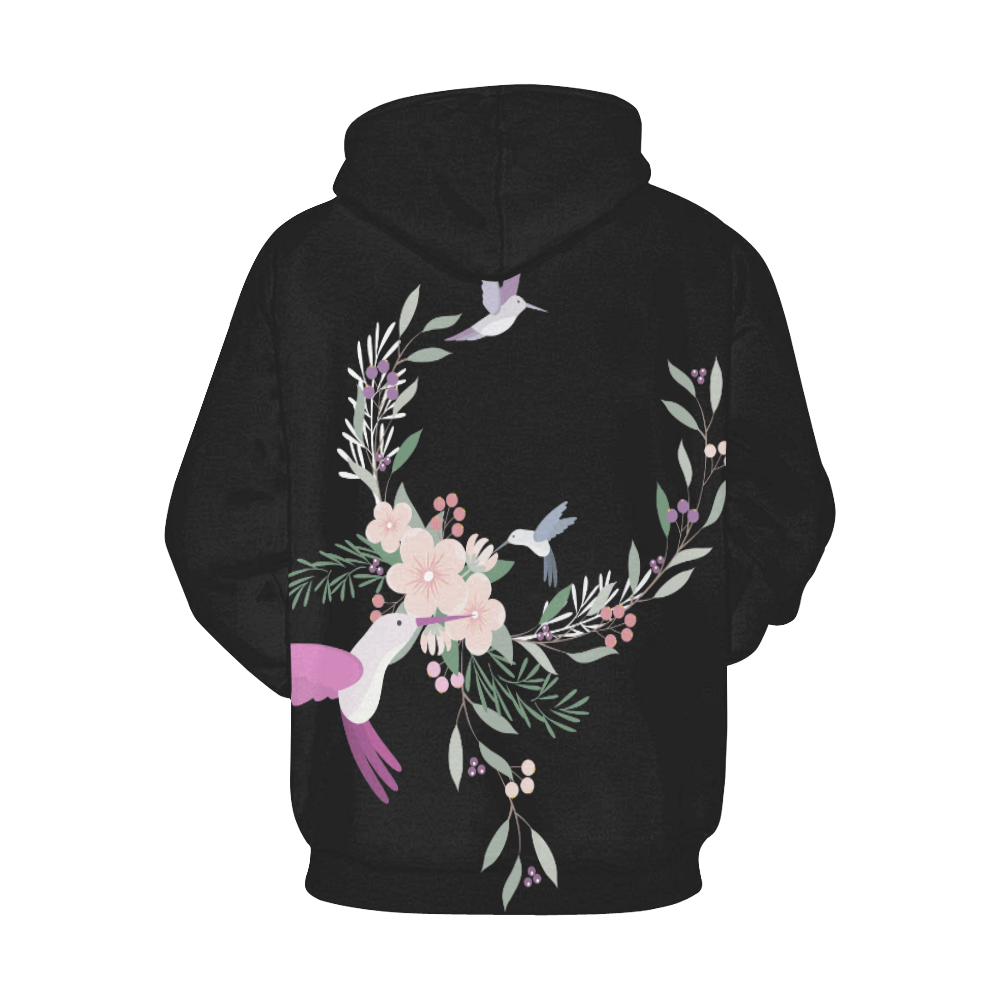 Nature Animals - The Spring Of Hummingbirds All Over Print Hoodie for Women (USA Size) (Model H13)