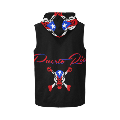 Puerto Rico SZH All Over Print Sleeveless Zip Up Hoodie for Men (Model H16)
