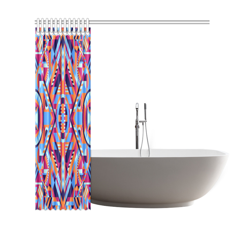 Modern Geometric Pattern Shower Curtain 69"x70"