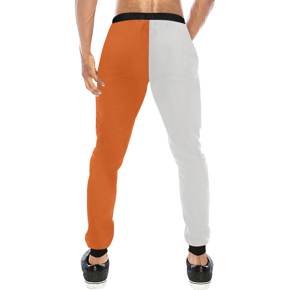 Cheff Dee 745 star II White/Orange Men's All Over Print Sweatpants (Model L11)