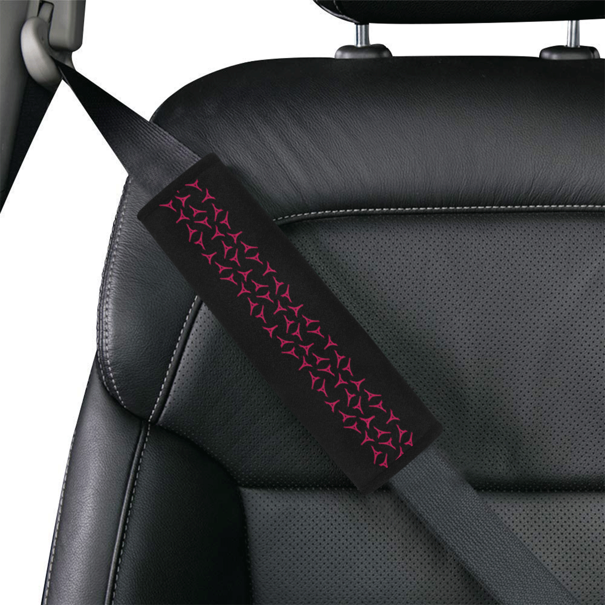 Pink Eiffel Tower Car Seat Belt Cover 7''x8.5''