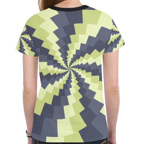 Wave spiral New All Over Print T-shirt for Women (Model T45)