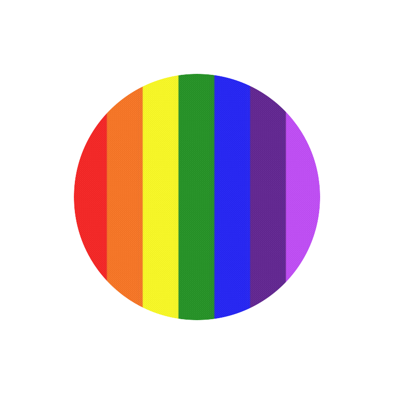 Rainbow Flag (Gay Pride - LGBTQIA+) Round Mousepad